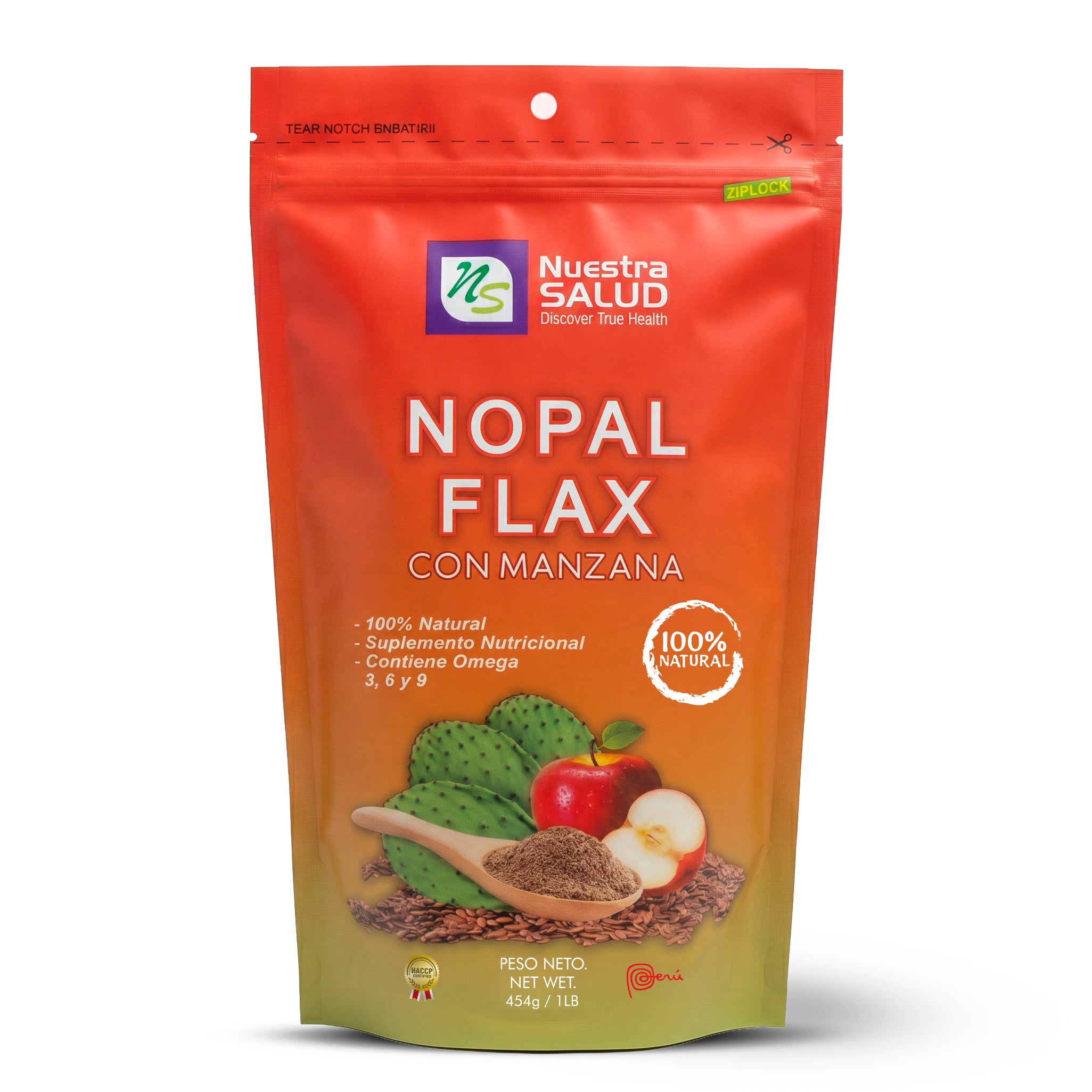 Nopal Flax Manzana 454g