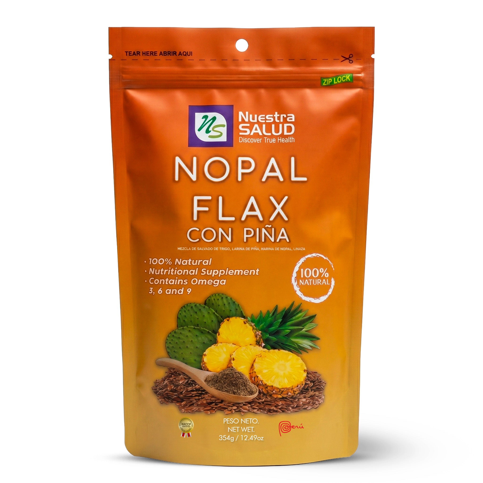 Nopal Flax Piña 354 g